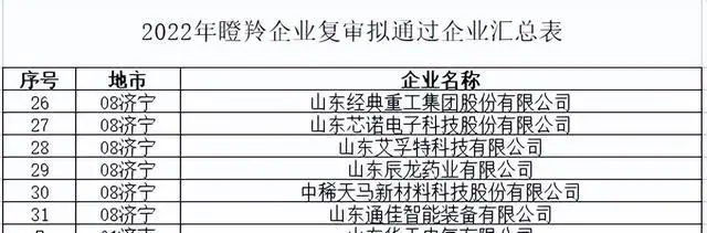 濟寧市上榜2022年度山東省“瞪羚”“獨角獸”企業名單