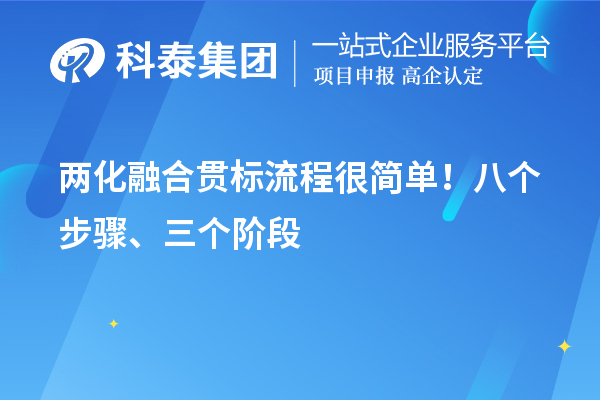 兩化融合貫標(biāo)流程很簡單！八個(gè)步驟、三個(gè)階段