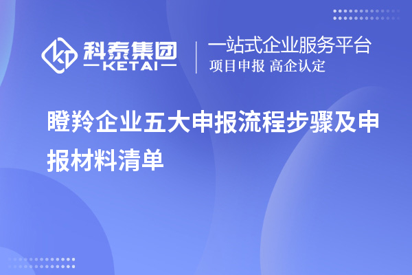 瞪羚企業五大申報流程步驟及申報材料清單