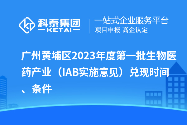 廣州黃埔區(qū)2023年度第一批生物醫(yī)藥產(chǎn)業(yè)（IAB實(shí)施意見(jiàn)）兌現(xiàn)時(shí)間、條件