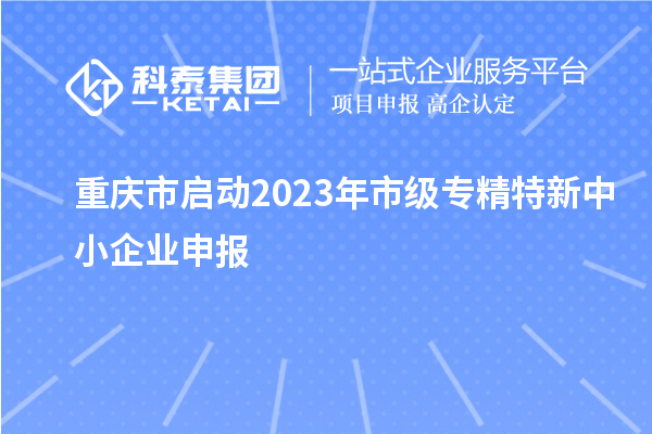 重慶市啟動2023年市級專精特新中小企業申報