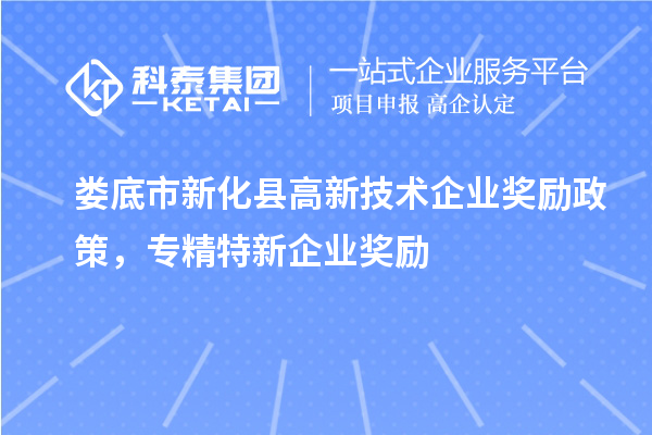 婁底市新化縣高新技術企業獎勵政策，專精特新企業獎勵