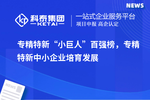 專精特新“小巨人”百?gòu)?qiáng)榜，<a href=http://m.xjsygy.com/fuwu/zhuanjingtexin.html target=_blank class=infotextkey>專精特新中小企業(yè)</a>培育發(fā)展