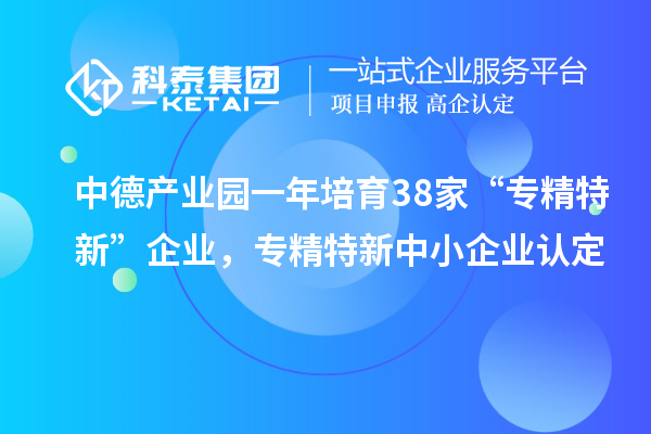 中德產業園一年培育38家“專精特新”企業,<a href=http://m.xjsygy.com/fuwu/zhuanjingtexin.html target=_blank class=infotextkey>專精特新中小企業</a>認定