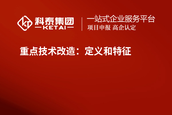 重點技術改造:定義和特征