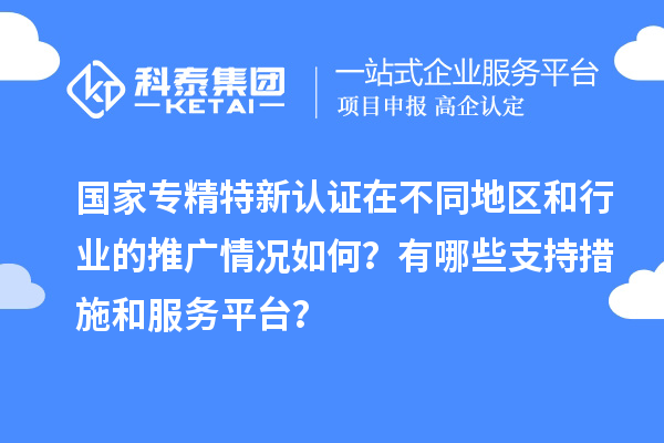 國家專精特新認證在不同地區和行業的推廣情況如何？有哪些支持措施和服務平臺？