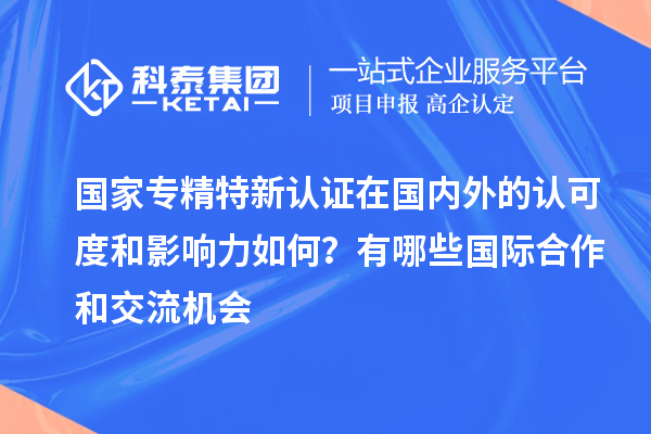 國家專精特新認證在國內外的認可度和影響力如何?有哪些國際合作和交流機會