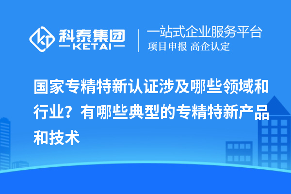 國家專精特新認證涉及哪些領域和行業?有哪些典型的專精特新產品和技術