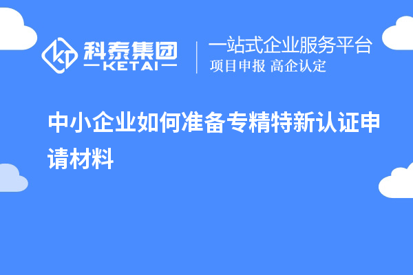 中小企業(yè)如何準備專精特新認證申請材料