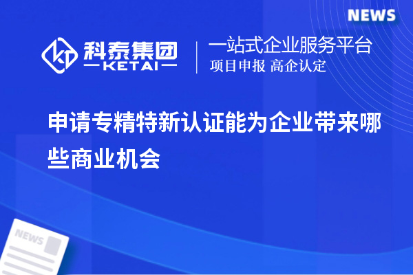 申請專精特新認證能為企業帶來哪些商業機會
