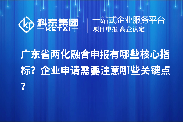 廣東省兩化融合申報有哪些核心指標？企業申請需要注意哪些關鍵點？