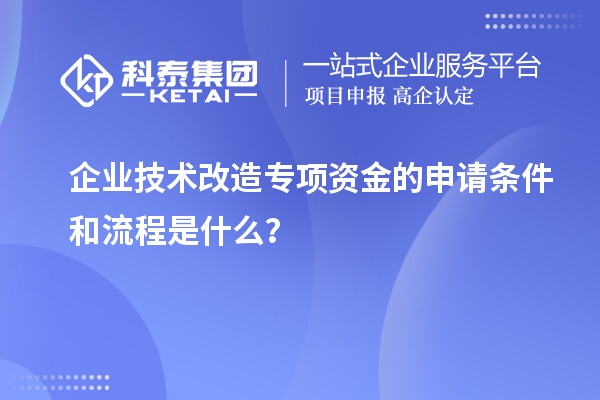 企業(yè)技術(shù)改造專項(xiàng)資金的申請(qǐng)條件和流程是什么？