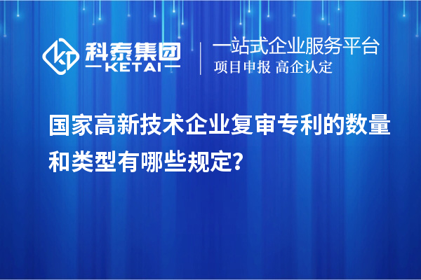 國家高新技術企業復審專利的數量和類型有哪些規定?
