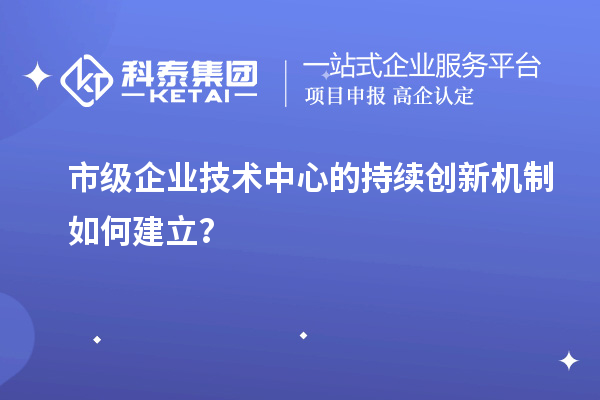市級企業技術中心的持續創新機制如何建立?