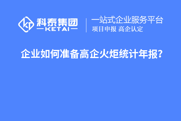 企業(yè)如何準(zhǔn)備高企火炬統(tǒng)計年報?