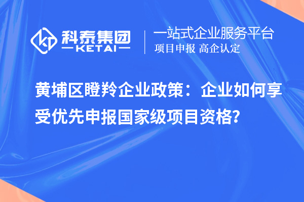 黃埔區(qū)瞪羚企業(yè)政策:企業(yè)如何享受優(yōu)先申報(bào)國(guó)家級(jí)項(xiàng)目資格?