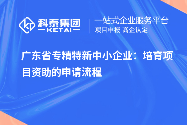 廣東省<a href=http://m.xjsygy.com/fuwu/zhuanjingtexin.html target=_blank class=infotextkey>專精特新中小企業</a>:培育項目資助的申請流程