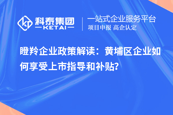 瞪羚企業(yè)政策解讀：黃埔區(qū)企業(yè)如何享受上市指導(dǎo)和補貼？