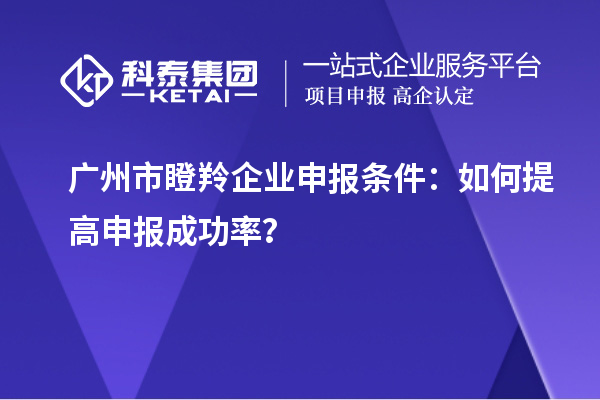 廣州市瞪羚企業(yè)申報條件：如何提高申報成功率？