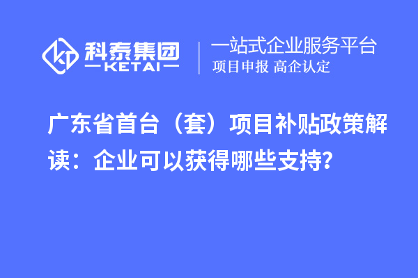 廣東省首臺(套)<a href=http://m.xjsygy.com/jiedu.html target=_blank class=infotextkey>項目補貼政策</a>解讀:企業可以獲得哪些支持?