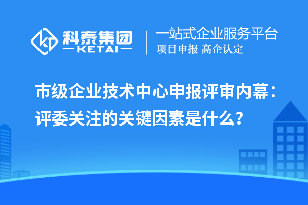 市級企業(yè)技術(shù)中心申報評審內(nèi)幕：評委關(guān)注的關(guān)鍵因素是什么？