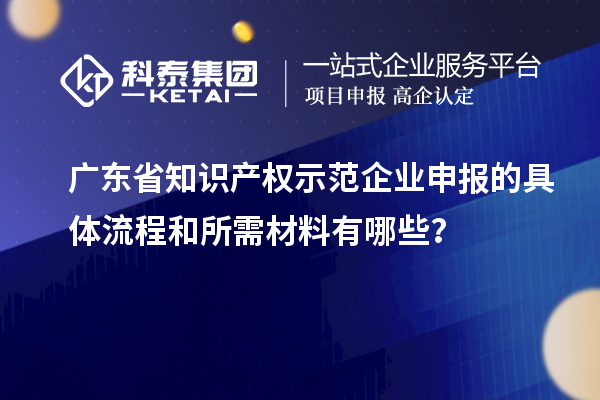廣東省知識產權示范企業申報的具體流程和所需材料有哪些?