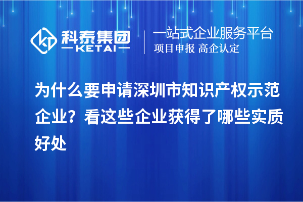 為什么要申請深圳市知識產(chǎn)權(quán)示范企業(yè)？看這些企業(yè)獲得了哪些實(shí)質(zhì)好處