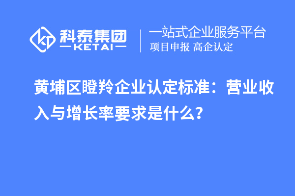 黃埔區(qū)瞪羚企業(yè)認(rèn)定標(biāo)準(zhǔn)：營業(yè)收入與增長率要求是什么？