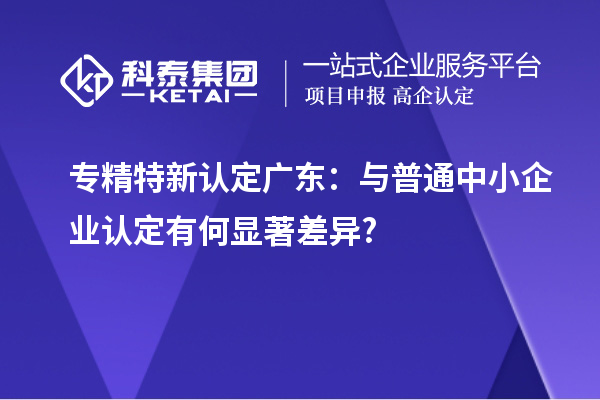 專精特新認(rèn)定廣東：與普通中小企業(yè)認(rèn)定有何顯著差異?