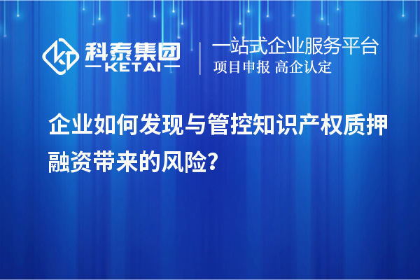 企業(yè)如何發(fā)現與管控知識產權質押融資帶來的風險?