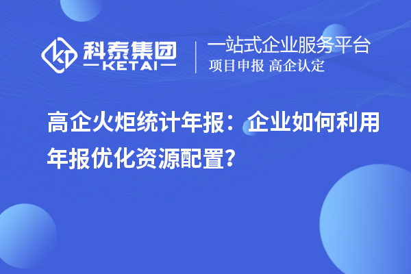 高企火炬統計年報：企業如何利用年報優化資源配置？