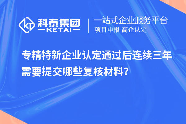 專精特新企業認定通過后連續三年需要提交哪些復核材料?