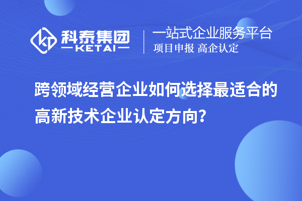 跨領域經營企業如何選擇最適合的高新技術企業認定方向?
