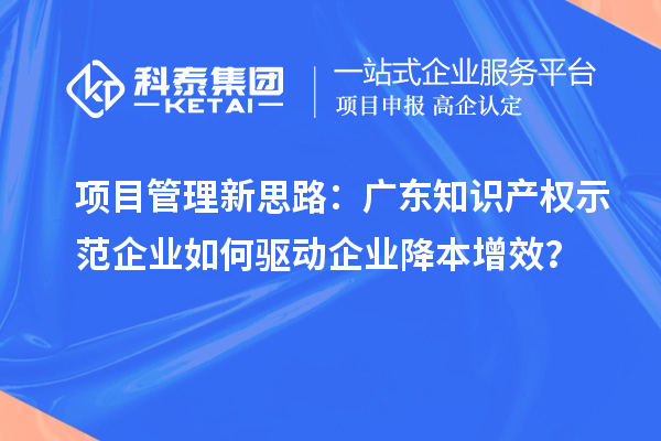 項目管理新思路：廣東知識產權示范企業如何驅動企業降本增效？