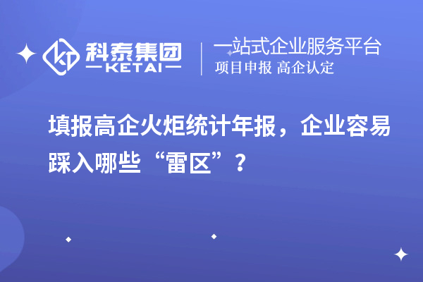 填報高企火炬統計年報，企業容易踩入哪些“雷區”？