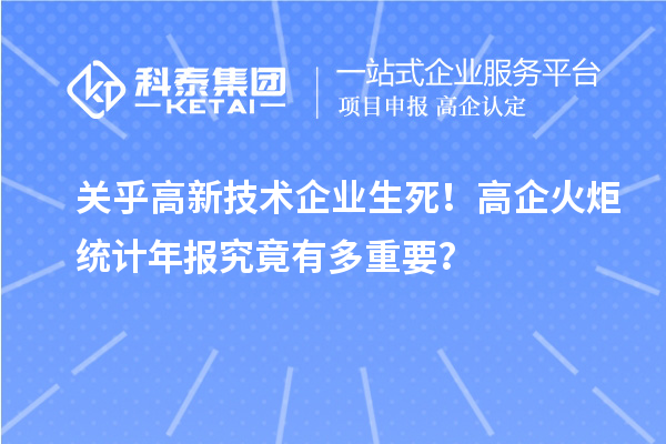 關(guān)乎高新技術(shù)企業(yè)生死!高企火炬統(tǒng)計年報究竟有多重要?