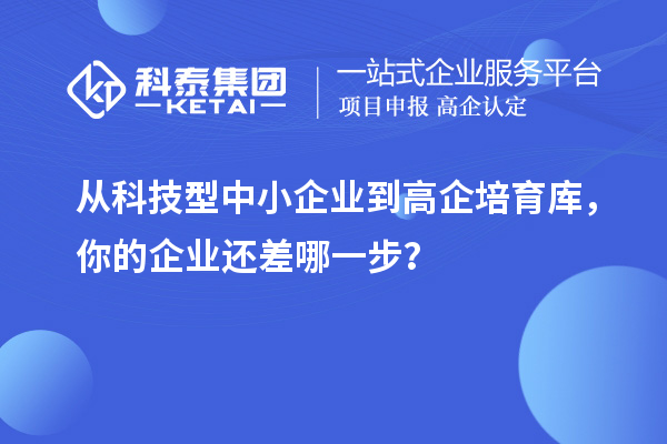 從科技型中小企業到高企培育庫，你的企業還差哪一步？