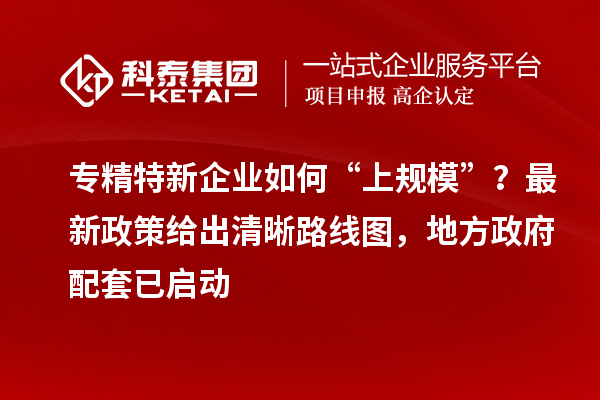 專精特新企業(yè)如何“上規(guī)模”？最新政策給出清晰路線圖，地方政府配套已啟動