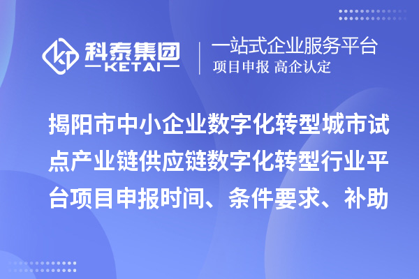 揭陽市中小企業數字化轉型城市試點產業鏈供應鏈數字化轉型行業平臺<a href=http://m.xjsygy.com/shenbao.html target=_blank class=infotextkey>項目申報</a>時間、條件要求、補助獎勵
