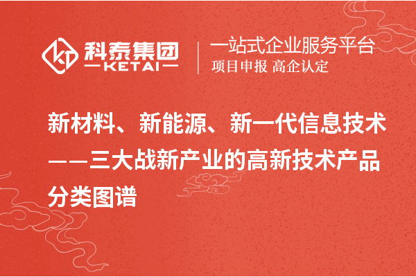 新材料、新能源、新一代信息技術(shù)——三大戰(zhàn)新產(chǎn)業(yè)的高新技術(shù)產(chǎn)品分類圖譜